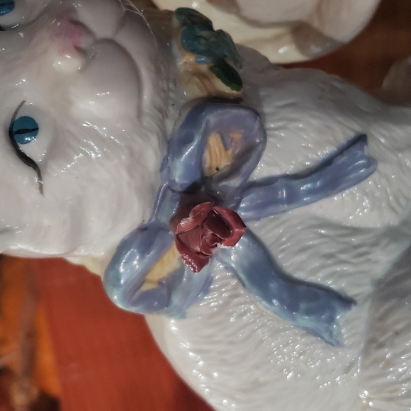 Vintage set of 3 white Kitten Cats home decor - Picture 11 of 16